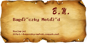 Bagóczky Metód névjegykártya